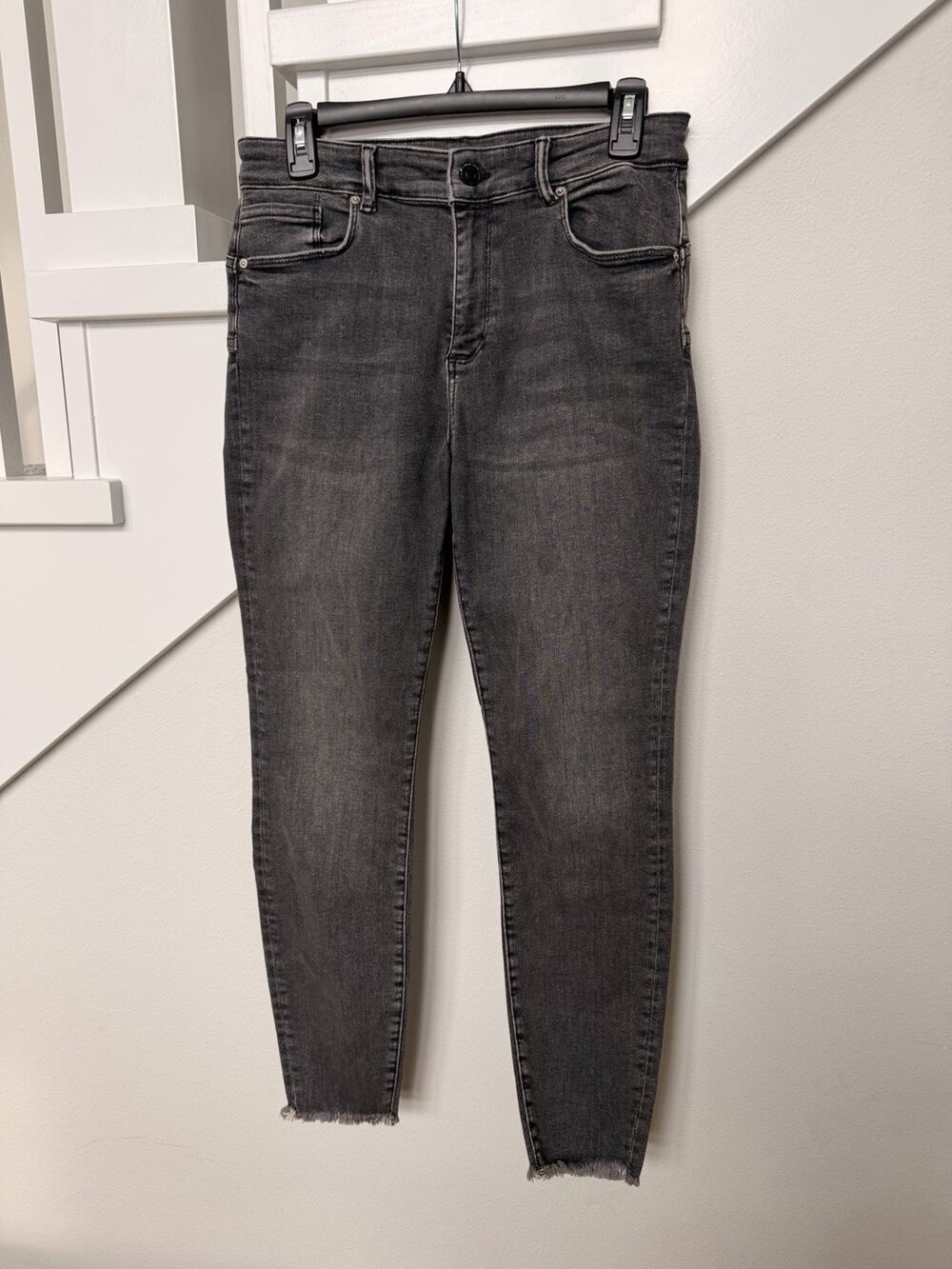 AllSaints Women’s Miller Jeans Black Denim Pants Size 28x27, Luxury Designer
